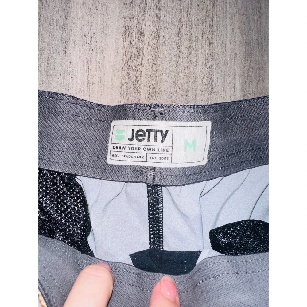 WB3‎ Jetty Mens Board Shorts Navy Blue Sun Wave Print Swim Trunks Size Medium